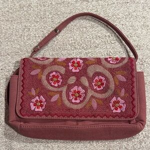 Forever By Fossil Y2K vintage embroidered floral purse
